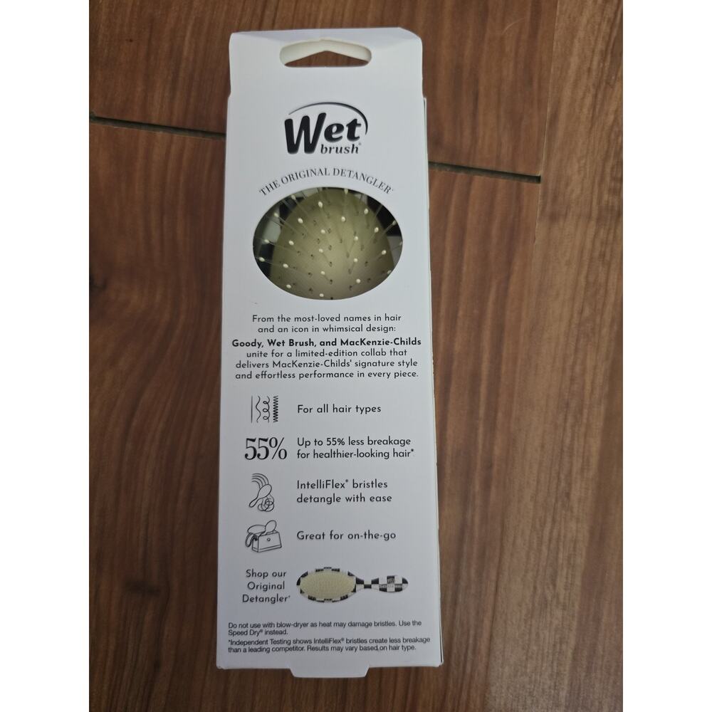 Mackenzie Childs x Wet Brush Mini Detangler Hair Brush Courtly Check ~ NEW BB - Picture 2 of 2